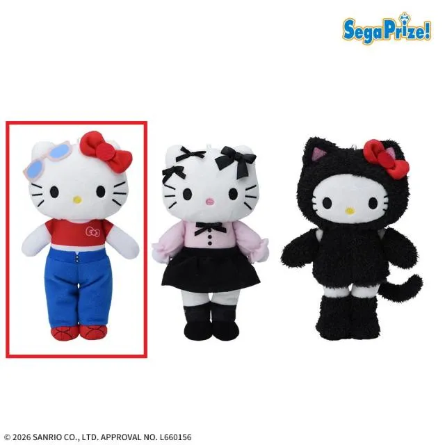 AチビTデニム】ハローキティ ぬいぐるみ あしながVer.(EX) オンライン