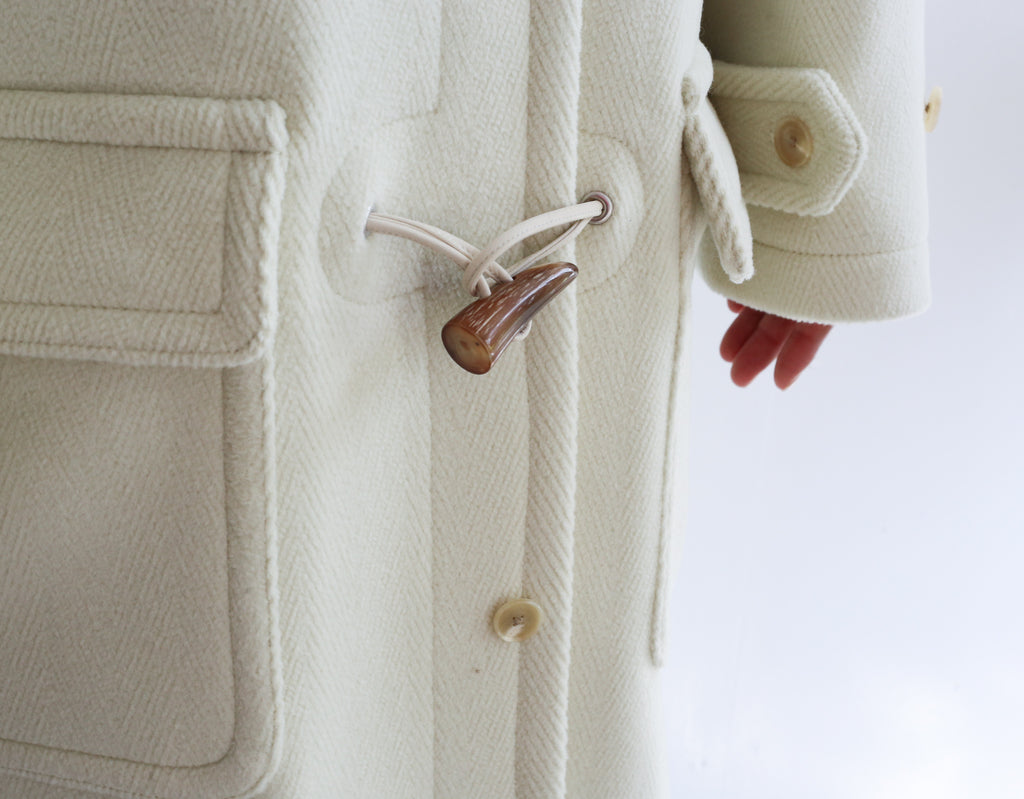 AURALEE WOOL HERINGBONE PILE DUFFLE COAT – Chum!