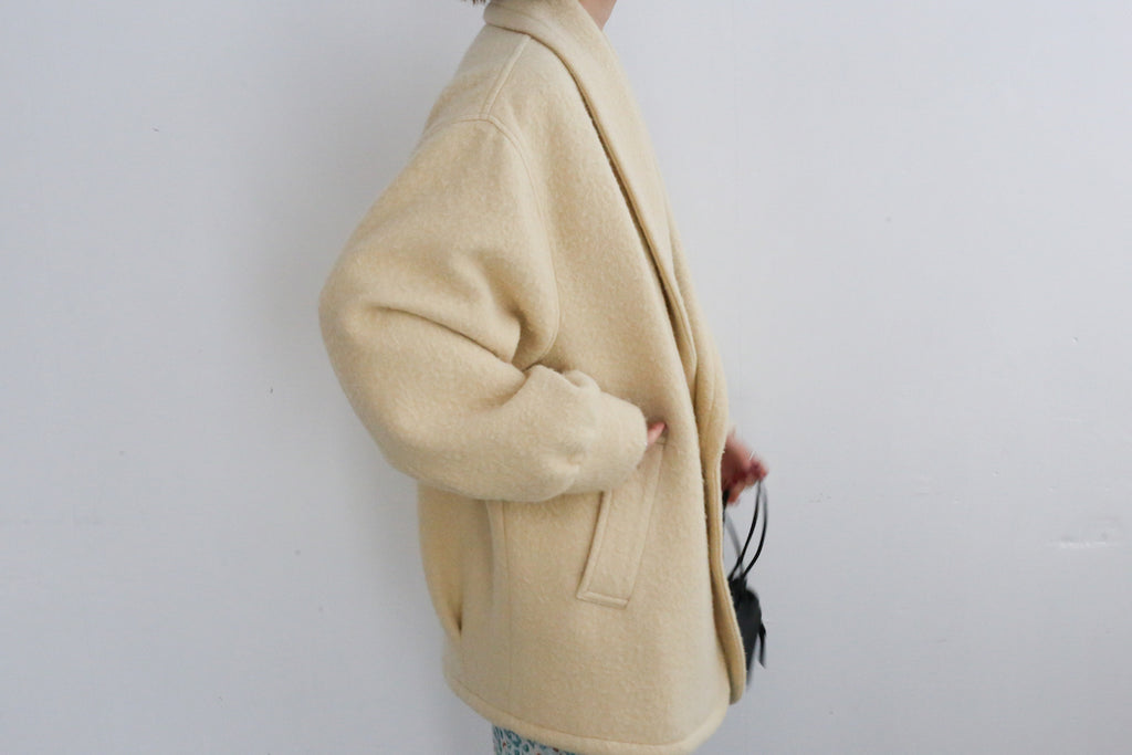 AURALEE BRUSHED ALPACA WOOL MELTON HALF COAT -style- – Chum!