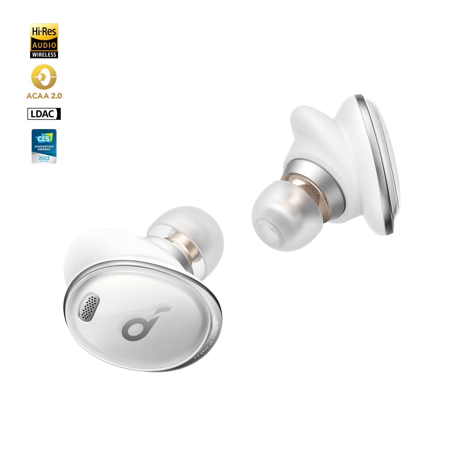 Liberty 3 Pro ANC Earbuds Frost White - soundcore US