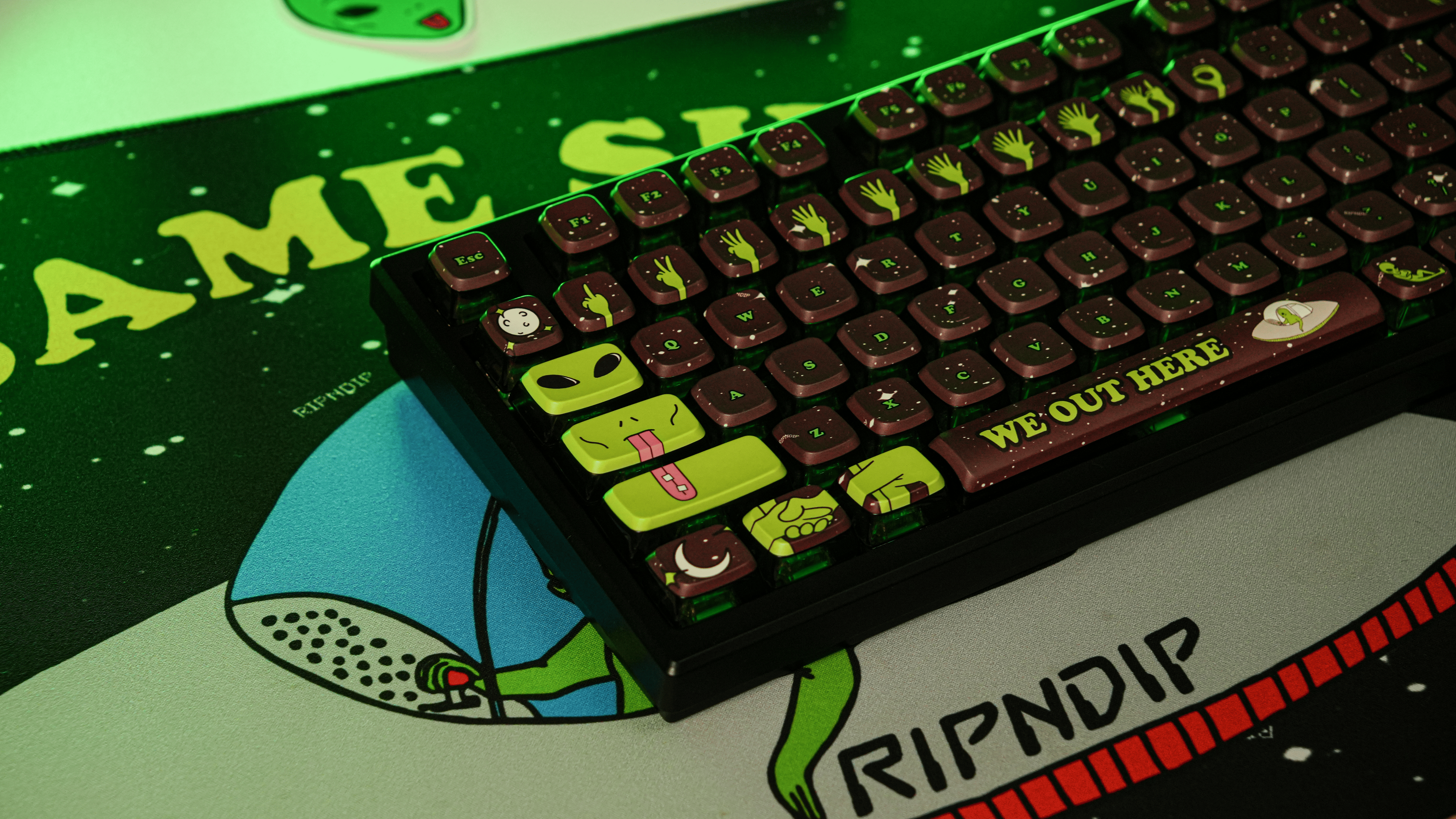 Thekapco x RipnDip | We Out Here Keycaps