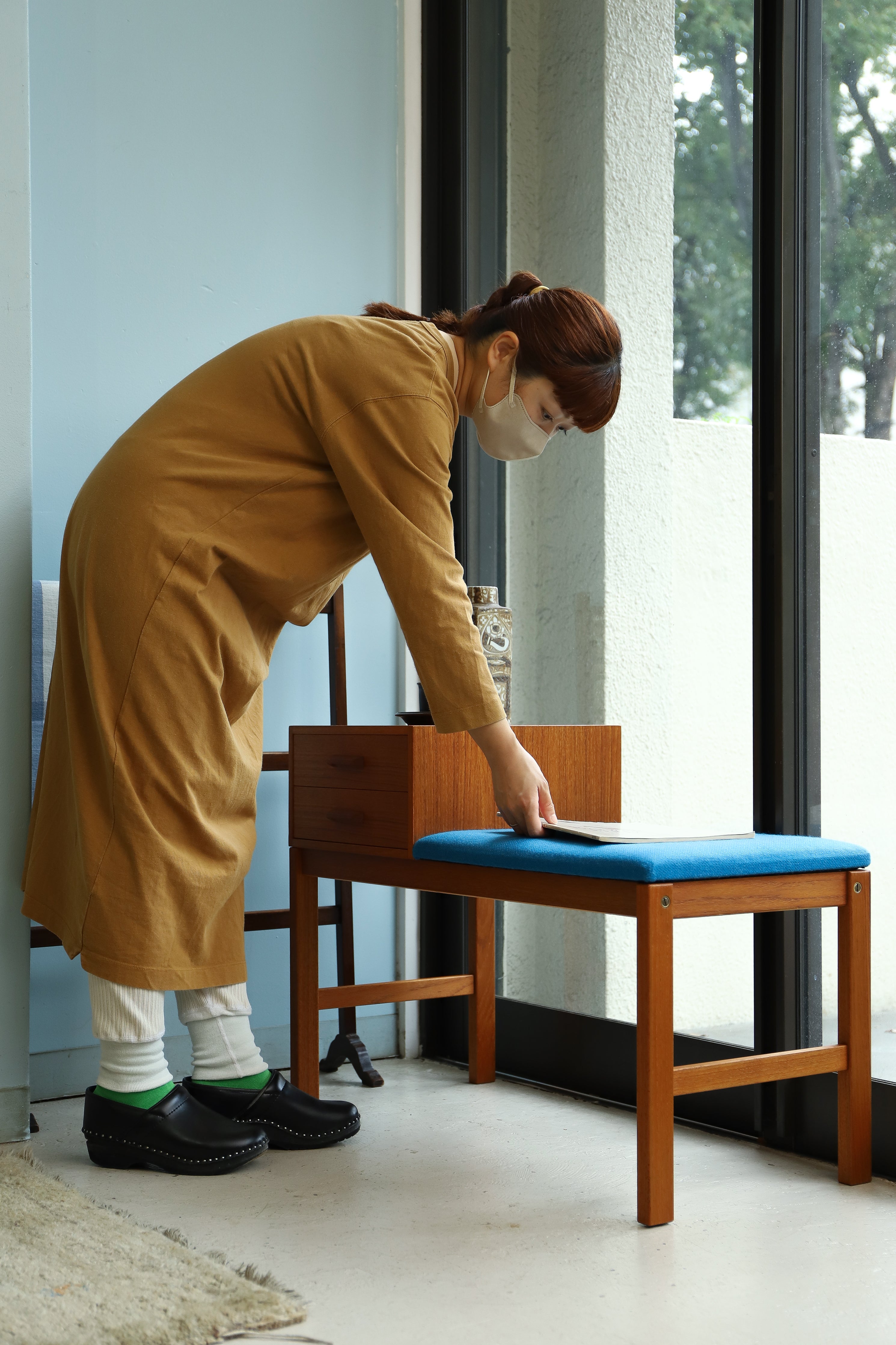 スウェーデンヴィンテージ テレフォンベンチ チェスト サイドテーブル