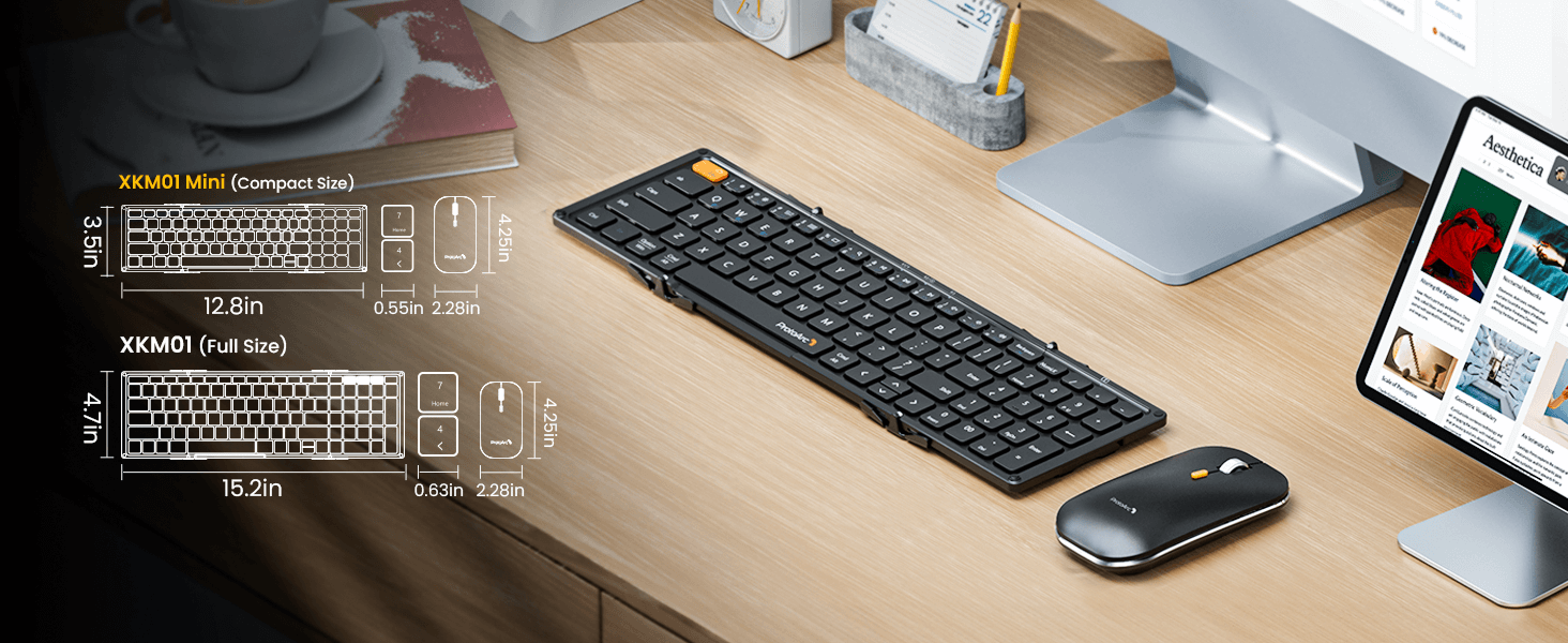 ProtoArc XKM01 Mini Foldable Keyboard & Mouse Combo