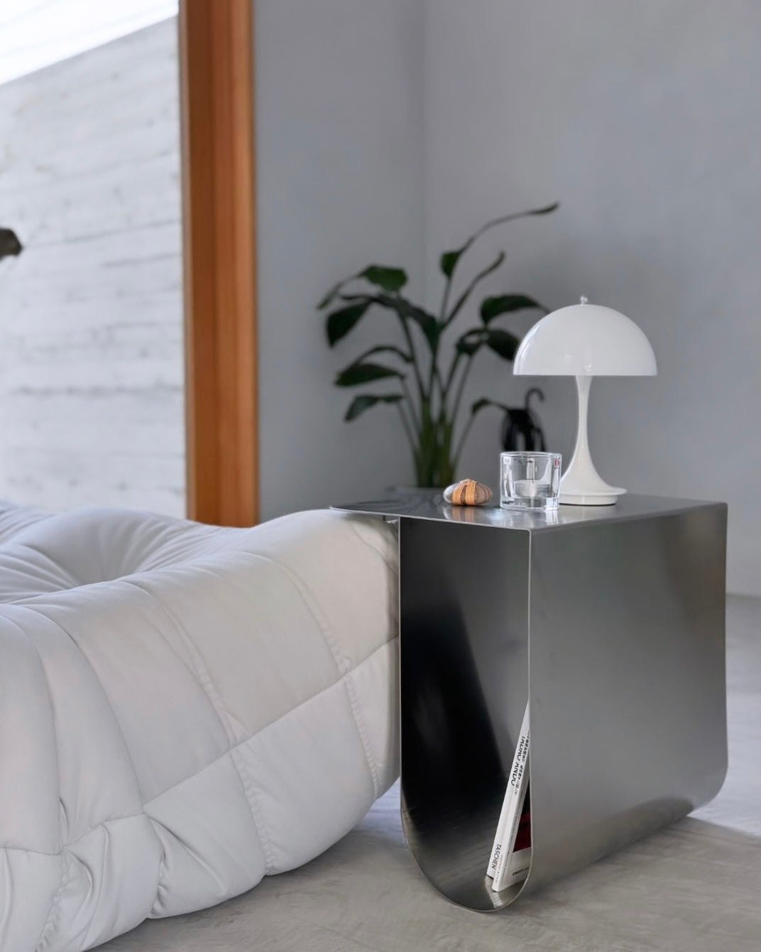 最短翌日配送】Stainless Side Table ステンレスサイドテーブル