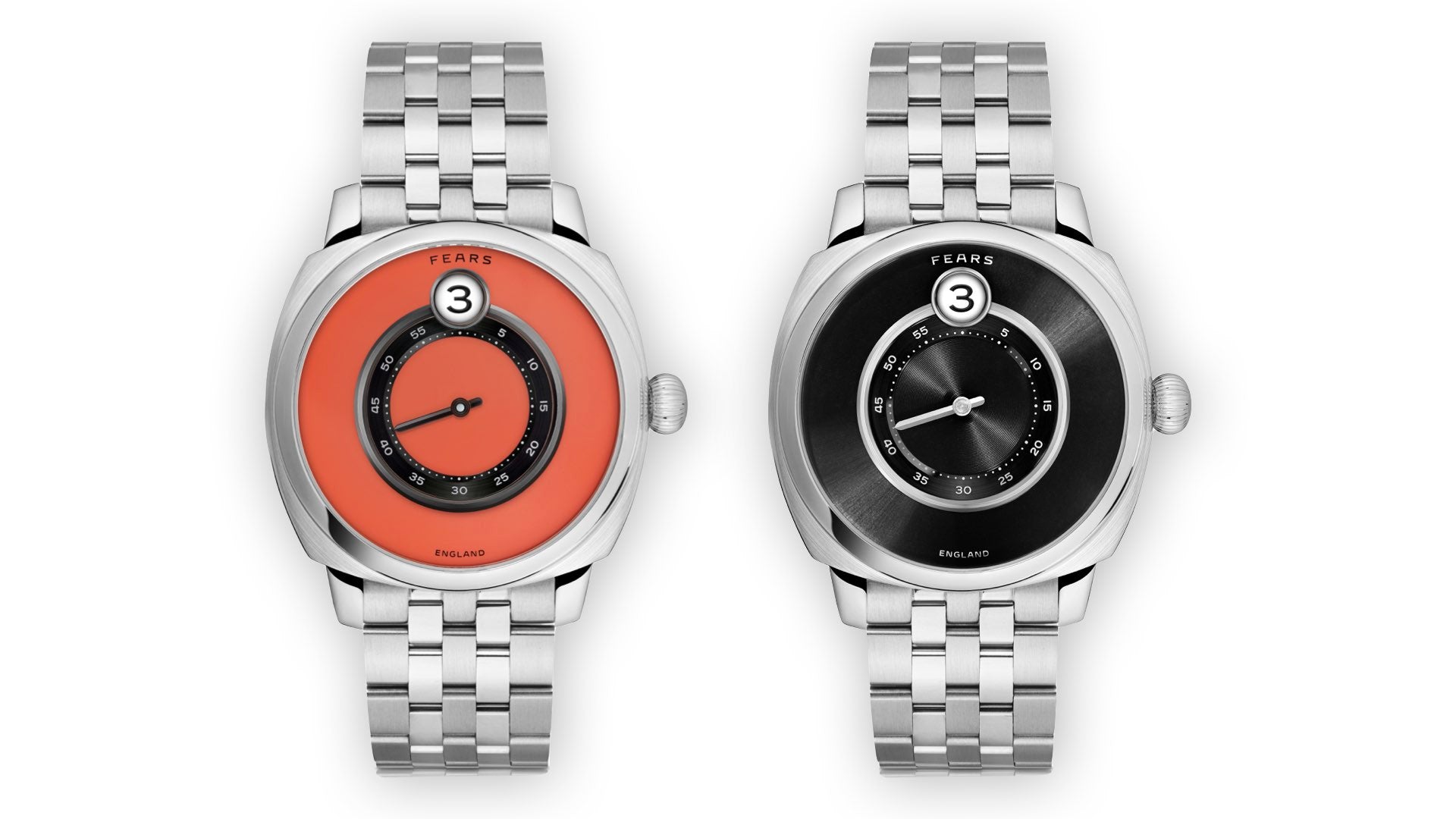 First Look at the Fears Brunswick 40.5 Jump Hour – Coral Lacquer