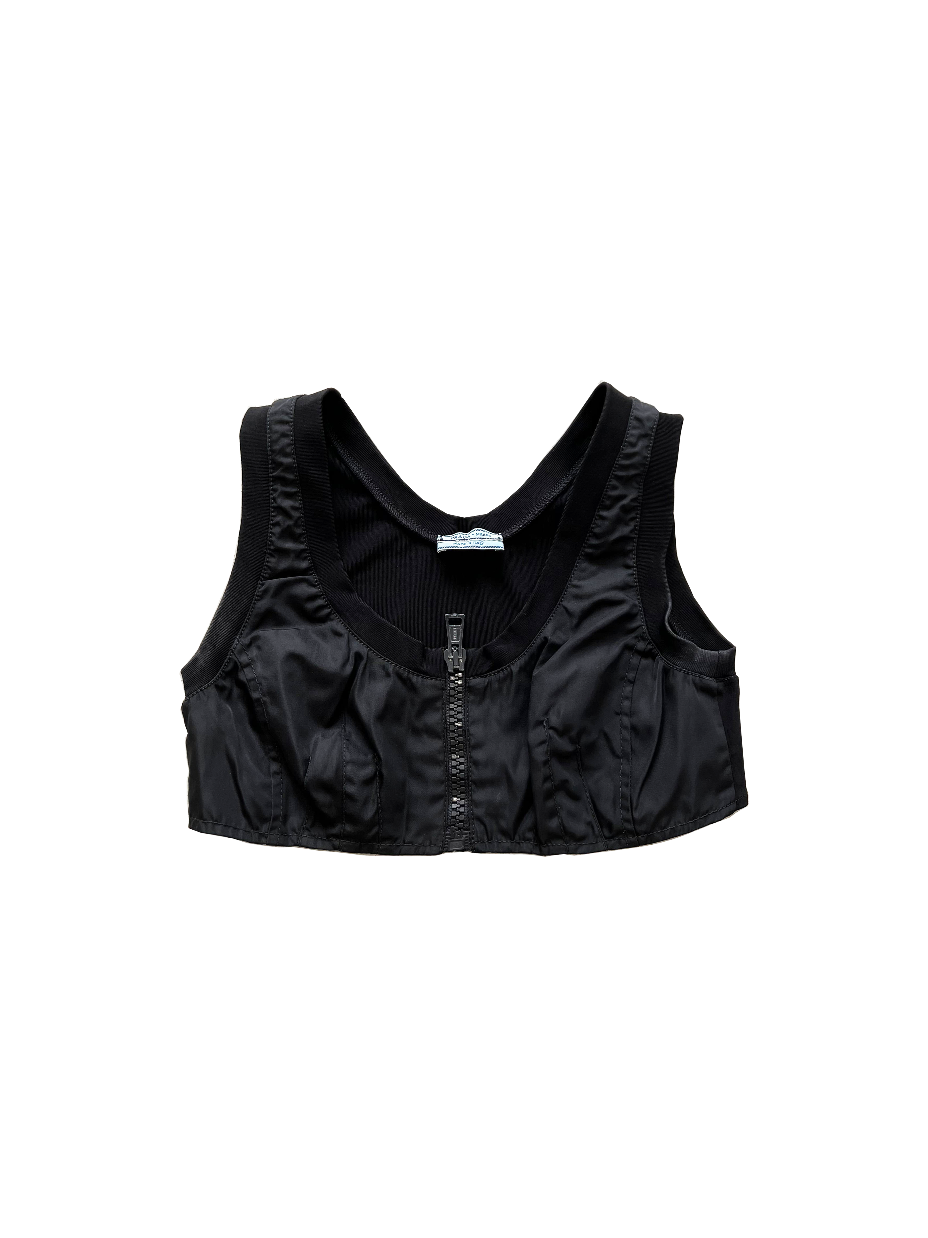 Prada Sport 2000s Black Nylon Gabardine Padded Vest