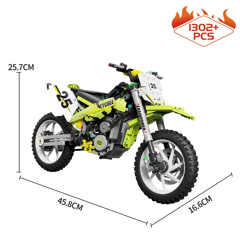 Tech MOC Off Road Motorcycle City Motocross Bricks