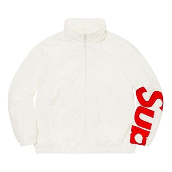Supreme Spellout Track Jacket 'White Red' SUP-SS21-407
