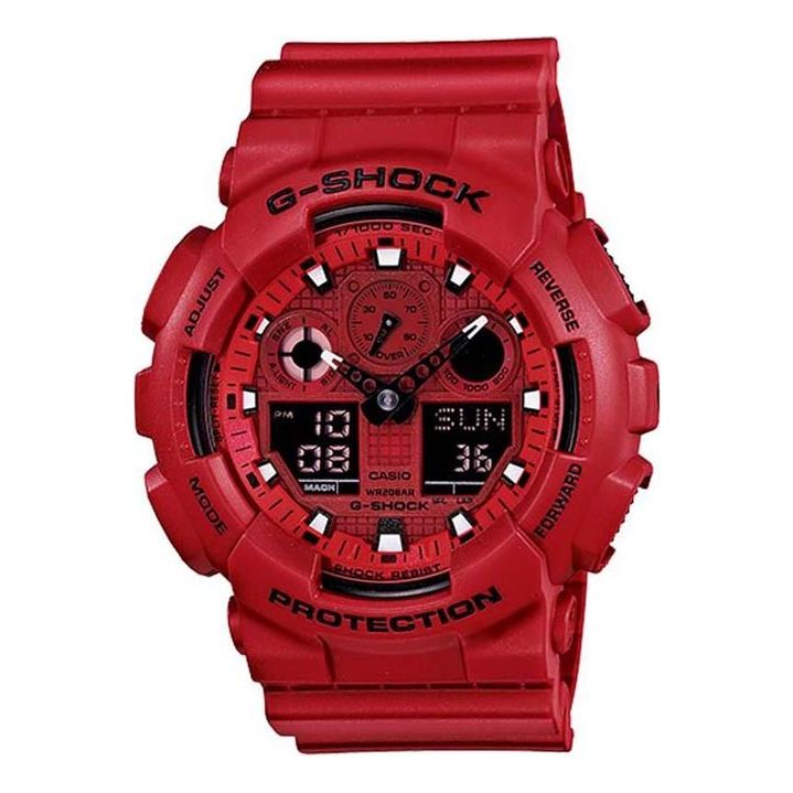CASIO G-Shock Analog-Digital 'Red' GA-100C-4A