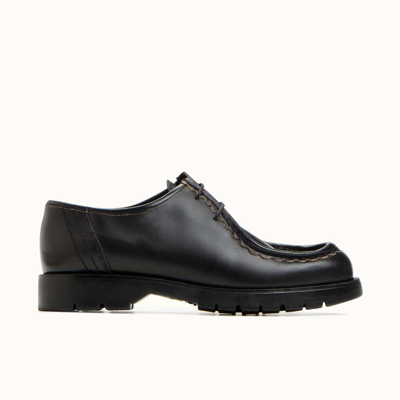 Leather Tyrolean Shoes | PADROR Black – Kleman