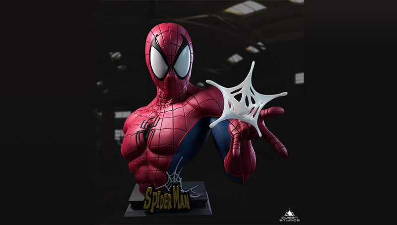 Comic Spider-Man Behind The Bust - Queen Studios