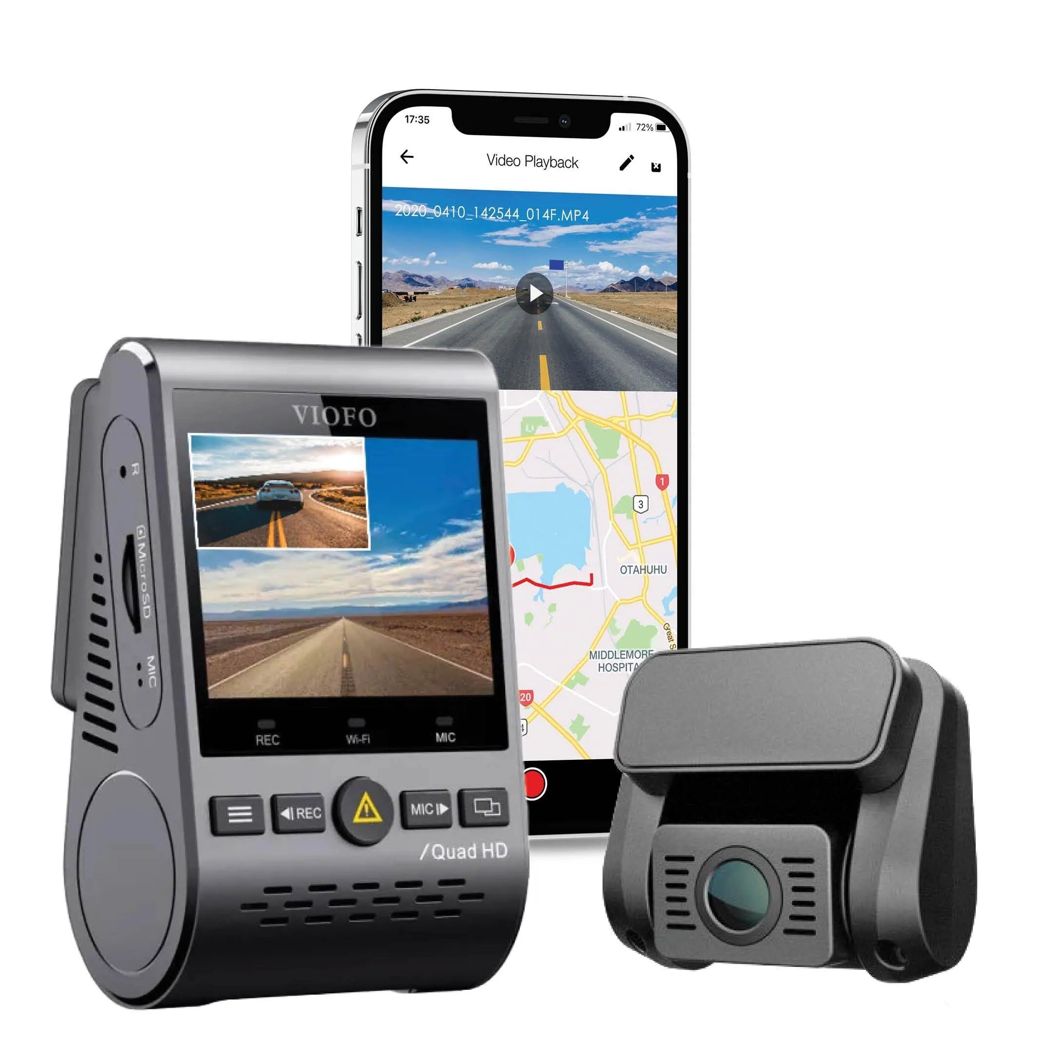 VIOFO A129 Plus Duo 2K QHD 2-Channel Dash Cam with GPS — BlackboxMyCar