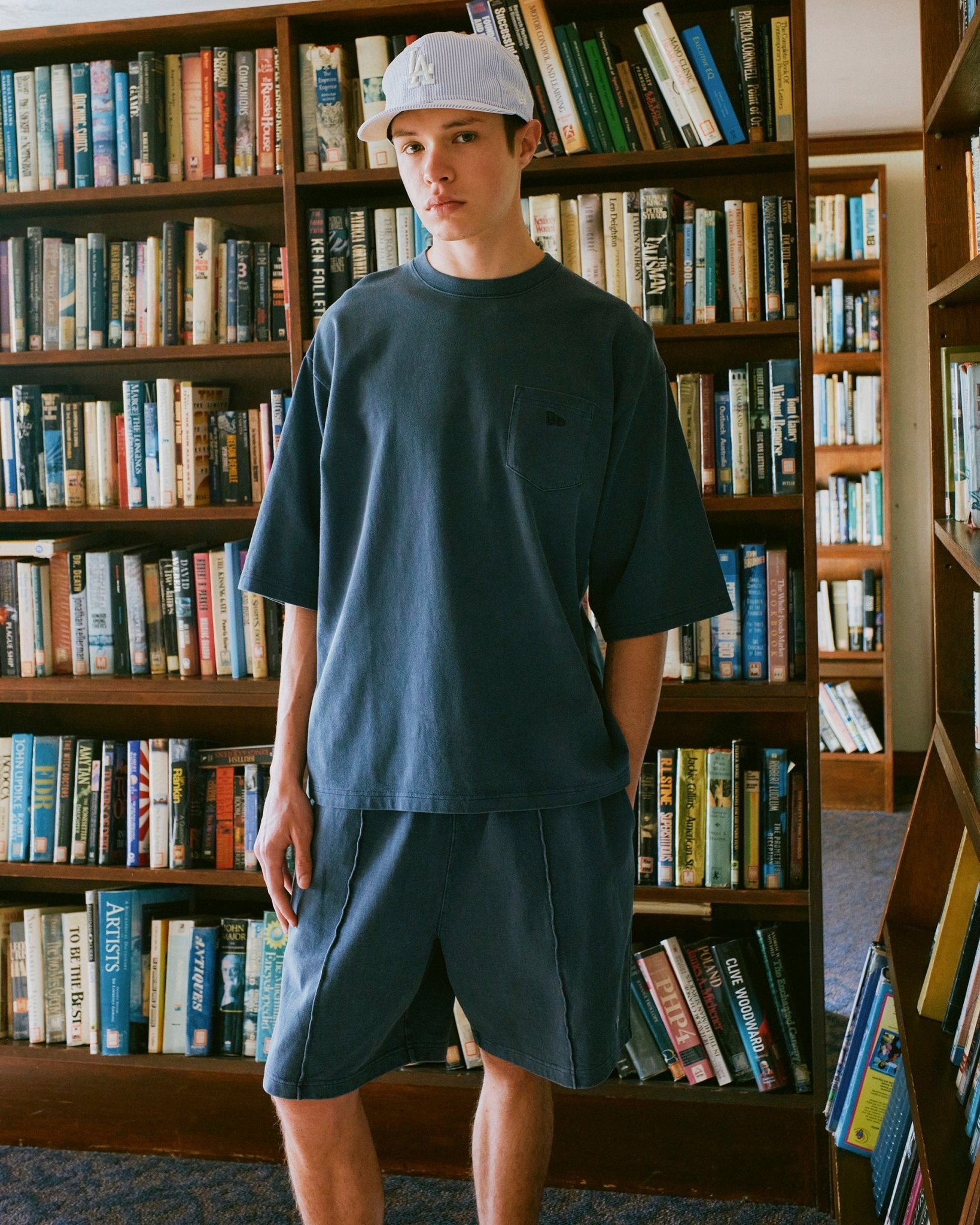 半袖 オーバーサイズド ポケット コットン Tシャツ BLACK LABEL SS25