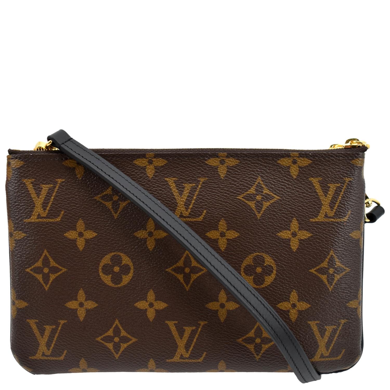 LOUIS VUITTON Double Zip Pochette Reverse Monogram Giant Crossbody Bag
