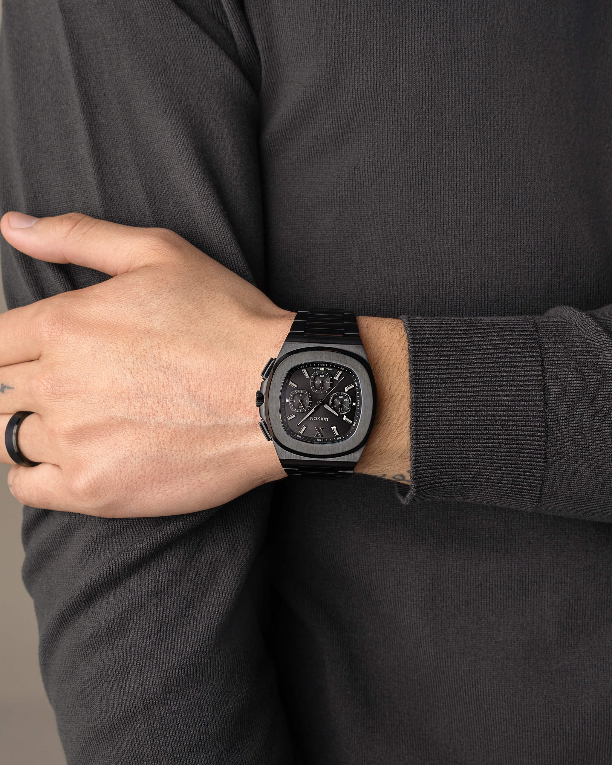 JX1 Chronograph Watch - Black - JAXXON
