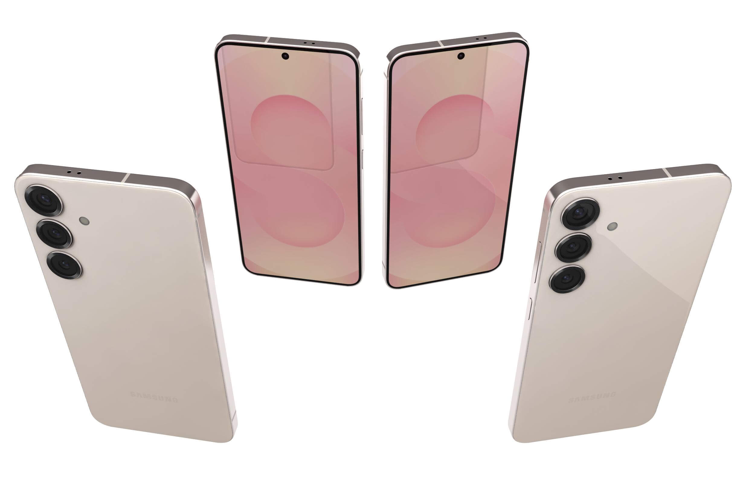 Samsung Galaxy S25 Plus Pink Gold - 3D Model by Rever_Art