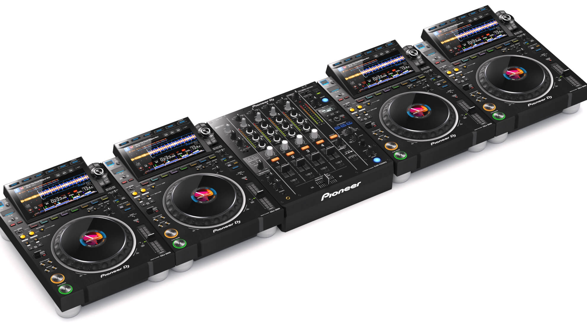 Pioneer DJ Set 3 Djm0750 MK2 and Cdj 3000 Nexus - 3D Model by