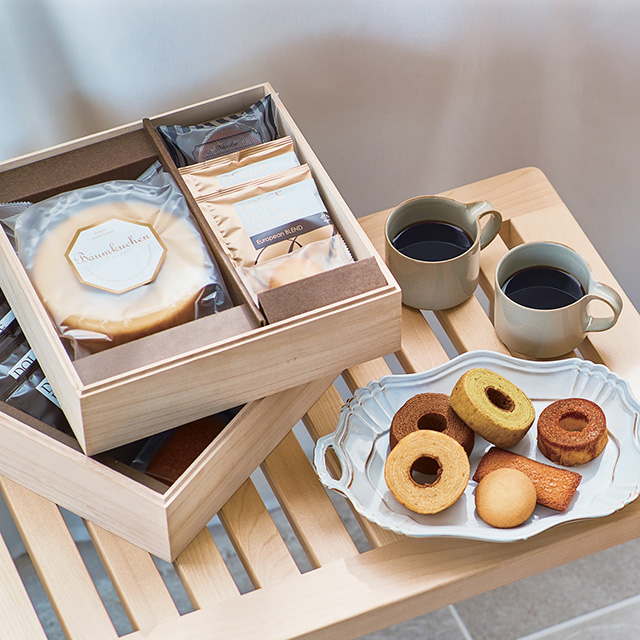 スイーツ＆カタログ式ギフト サンクス ミモザイエロー BOX(3段