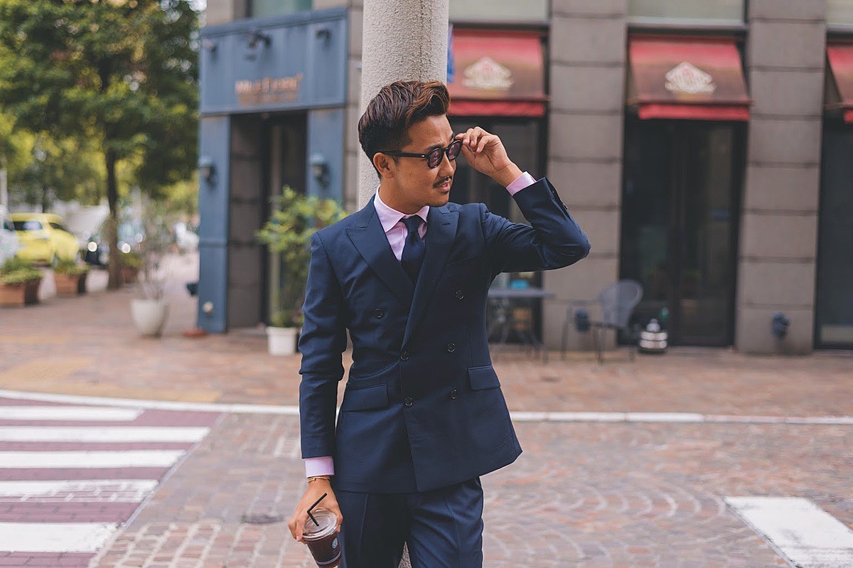 濃紺ダブルスーツ 結婚式 メンズ | トキハナ