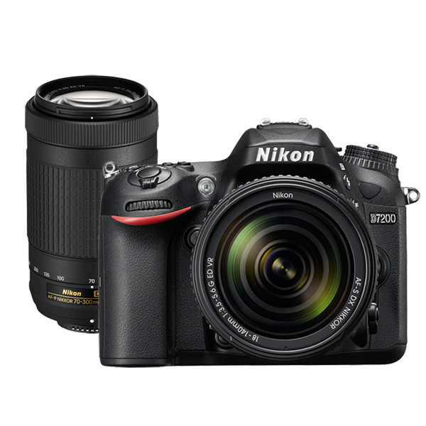Nikon D7200 18-140mm and AF-P 70-300mm VR Lens Kit