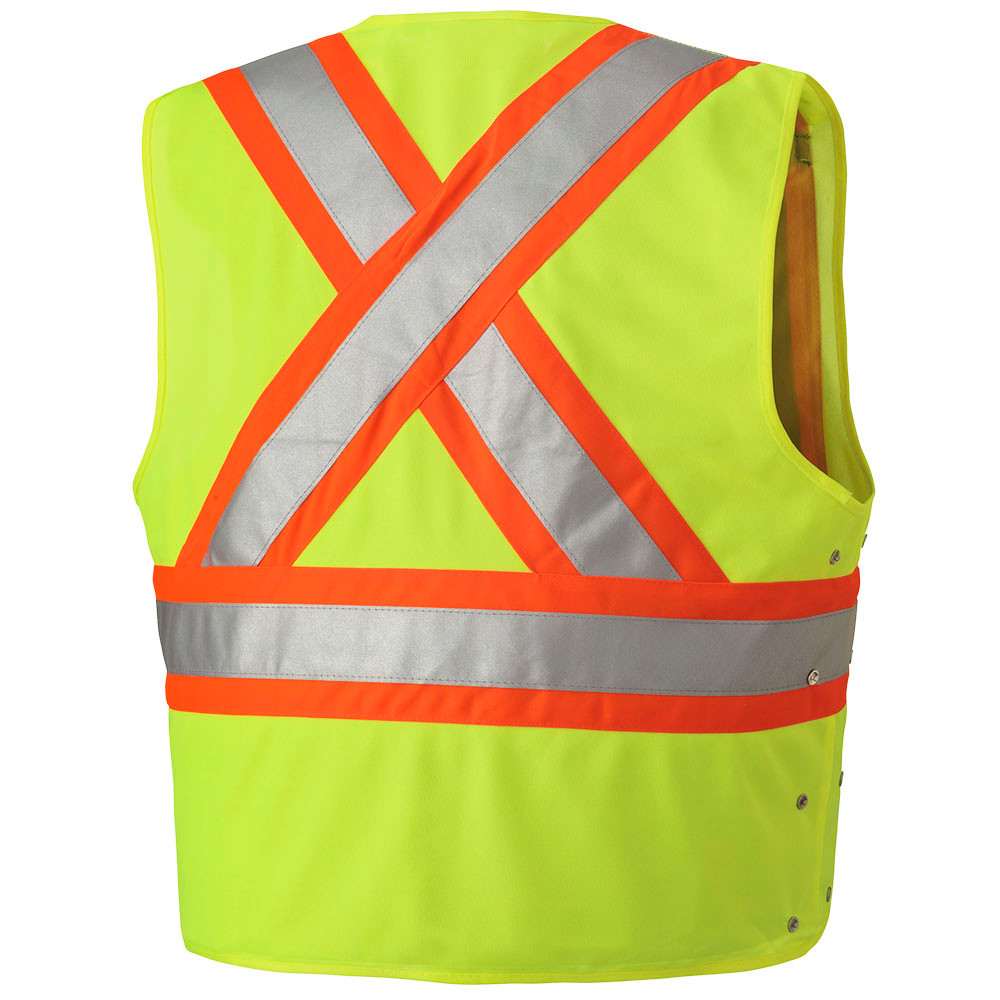 Pioneer Adjustable Tricot Poly Hi-Vis Safety Vest | SafetyWear.ca
