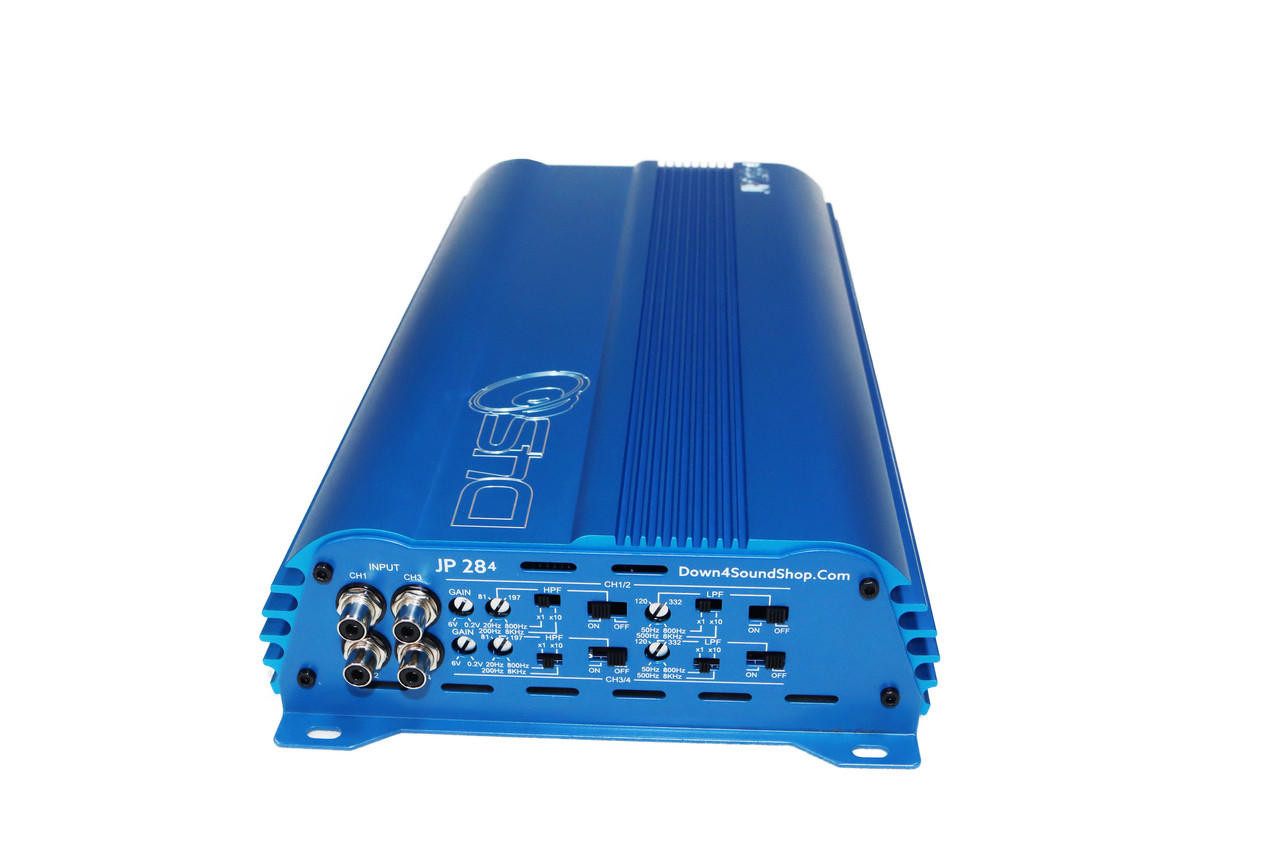 DOWN4SOUND JP284 - BLUE | 3000W 4 CHANNEL AMPLIFIER - Down4Sound Shop