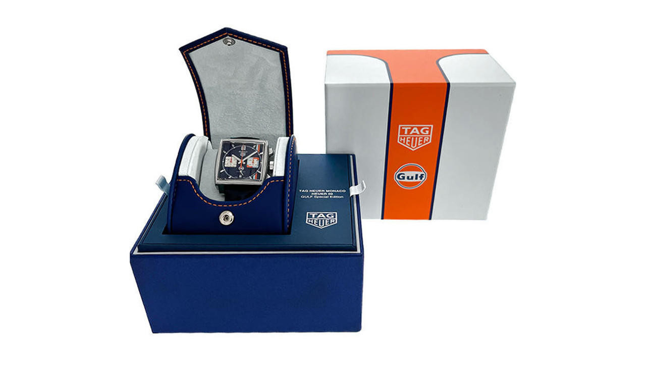 TAG HEUER Monaco CHRONO AUTO 39MM LTHR Men's Watch CBL2115.FC6494