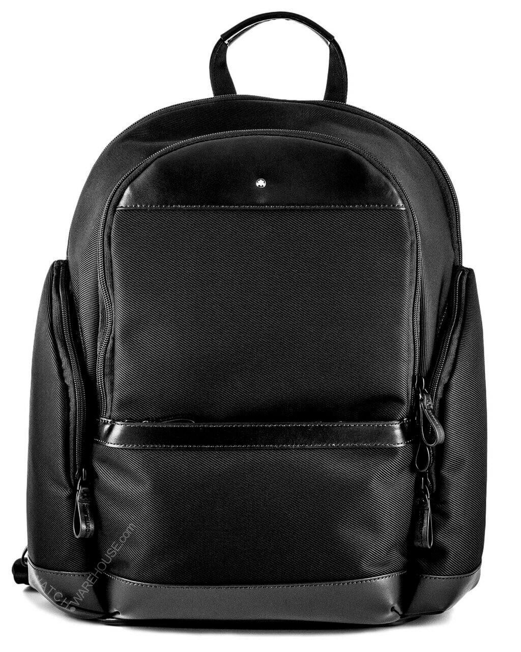 MONTBLANC Nightflight Medium Black Nylon Leather Trim Backpack