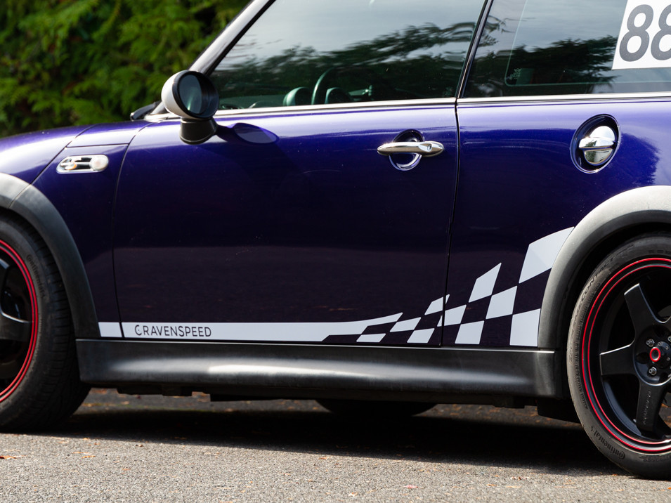 Decal Sets for MINI Cooper R53 2001 to 2006 Checkered Flag Side