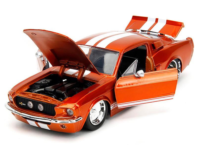 1967 Ford Mustang Shelby GT500 Candy Orange with White Stripes