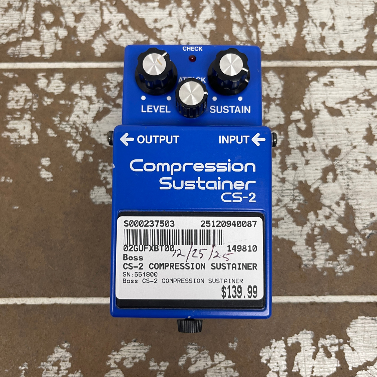 Used Boss CS-2 COMPRESSION SUSTAINER Compressor Pedal