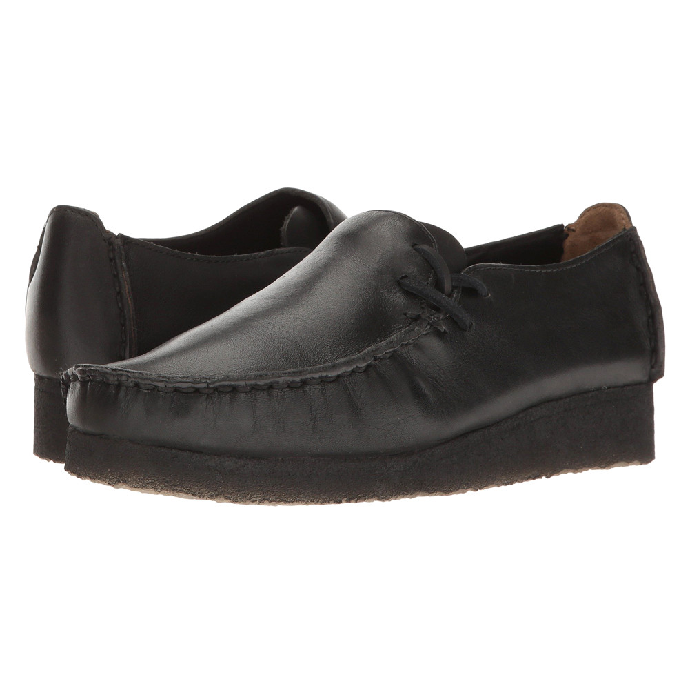 Clarks Women's Lugger Slip On - Black | Discount Clarks Ladies