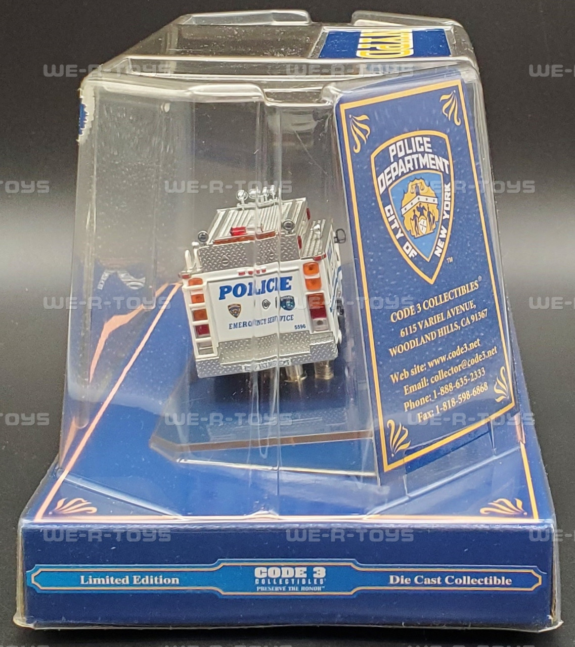 Code 3 NYPD Emergency Services Unit 1/64 Scale Die Cast 2003 Code