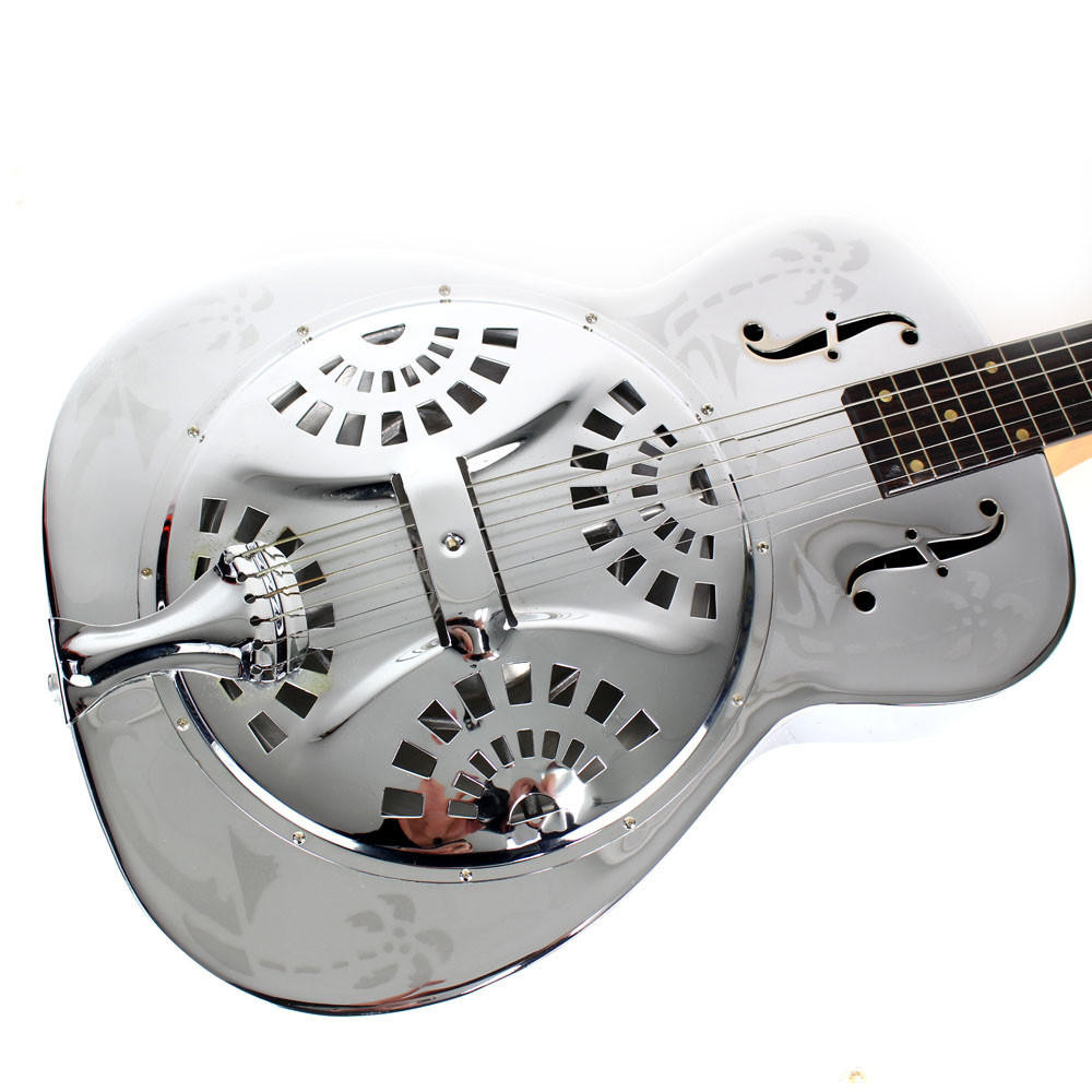 1982 Dobro Model 33H Square Neck Resonator Guitar Chrome | Cream