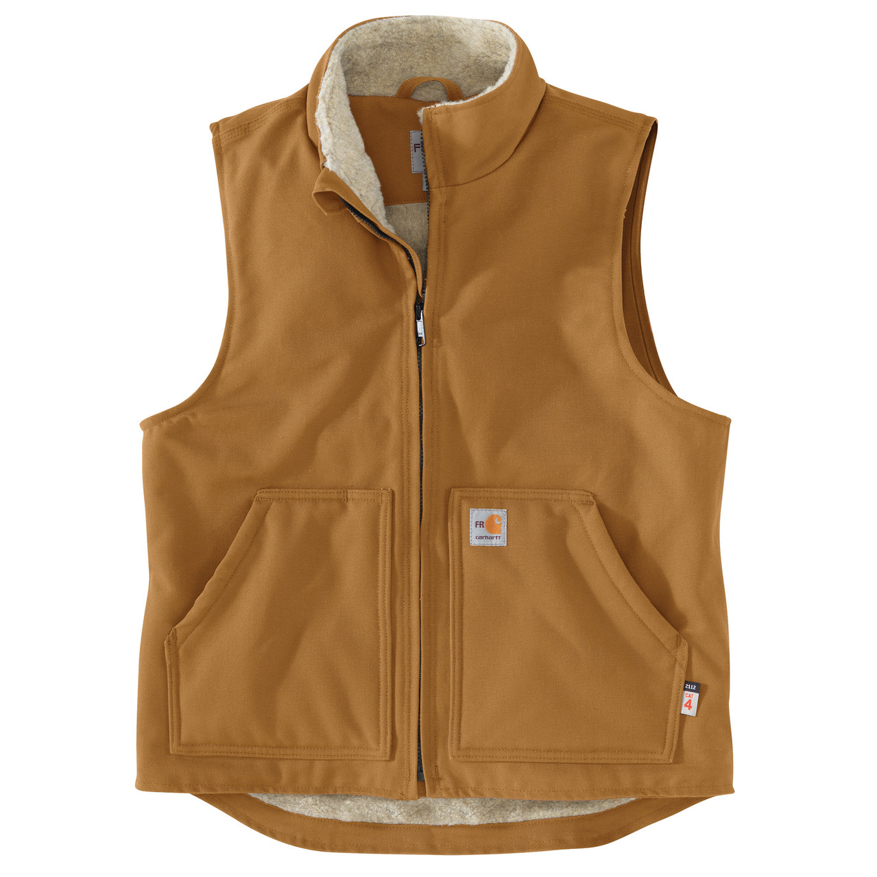 Carhartt FR Brown Duck Vest HRC 3 Sherpa Lined