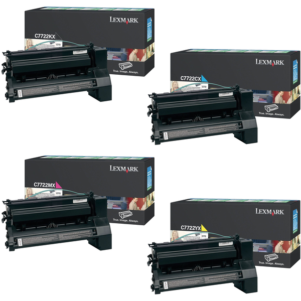 Lexmark Set | C7722CX, C7722KX, C7722MX, C7722YX | Original