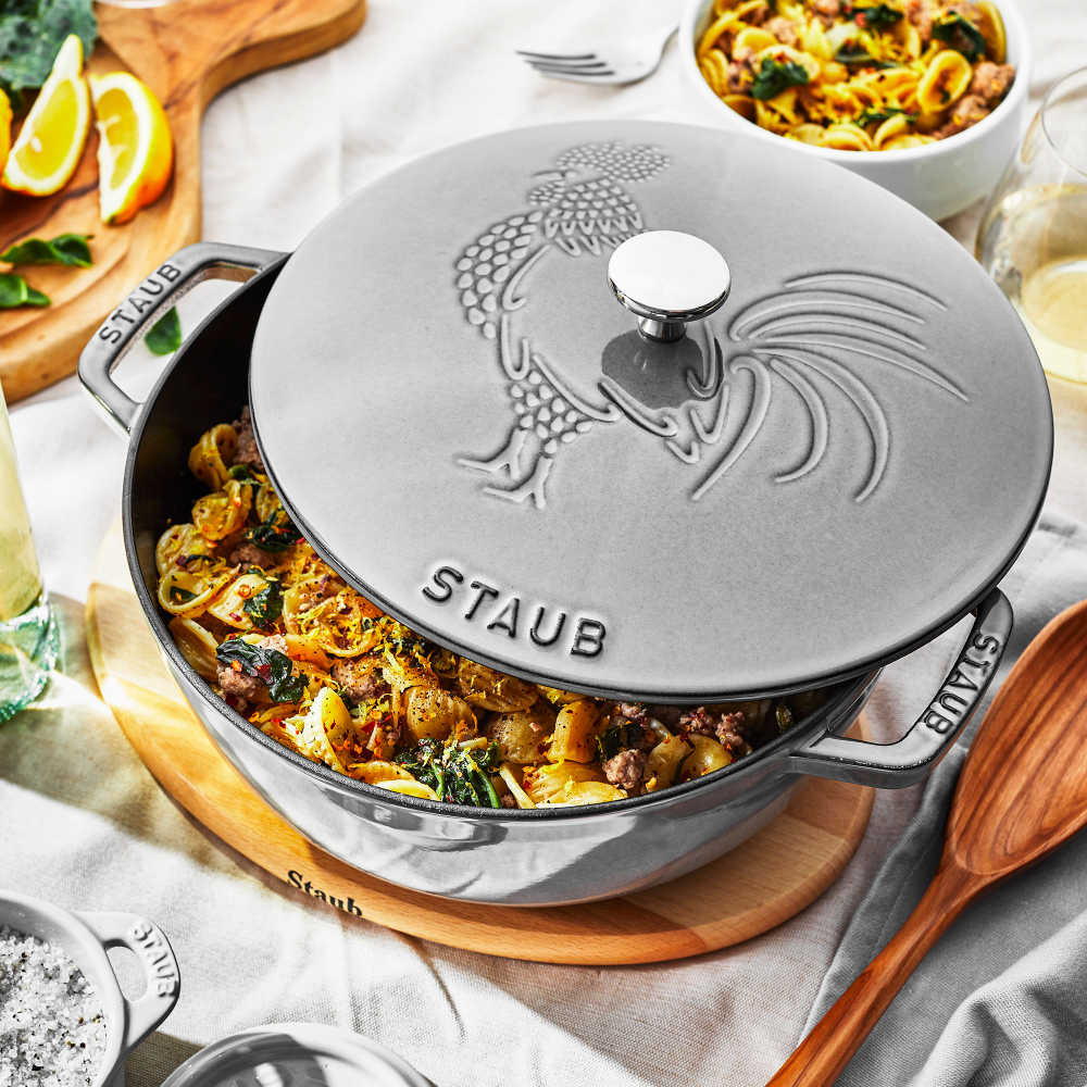 Staub Essential French Oven Rooster in Graphite Grey