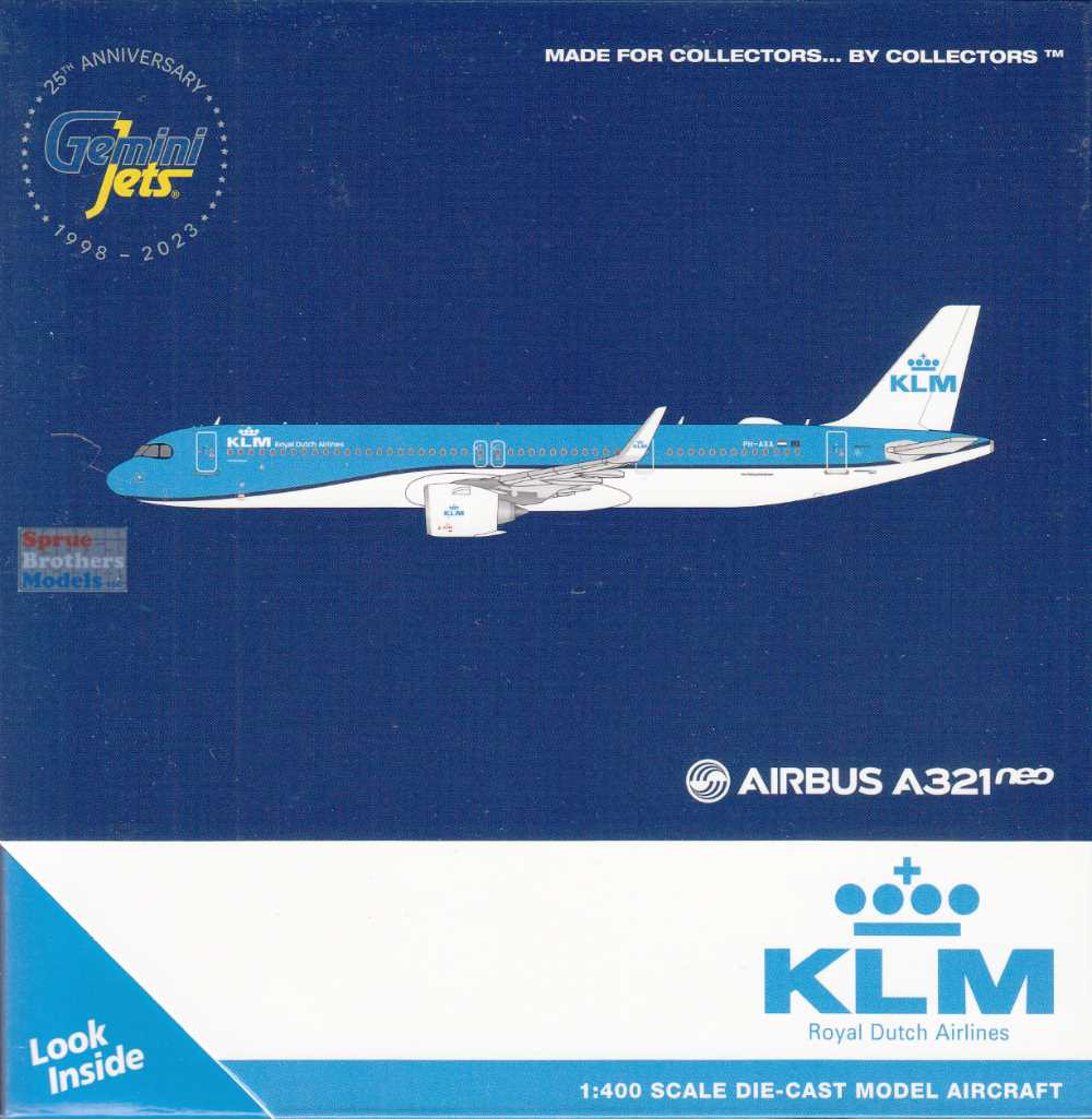 GEMGJ2291 1:400 Gemini Jets KLM Airbus A321neo #PH-AXA (pre