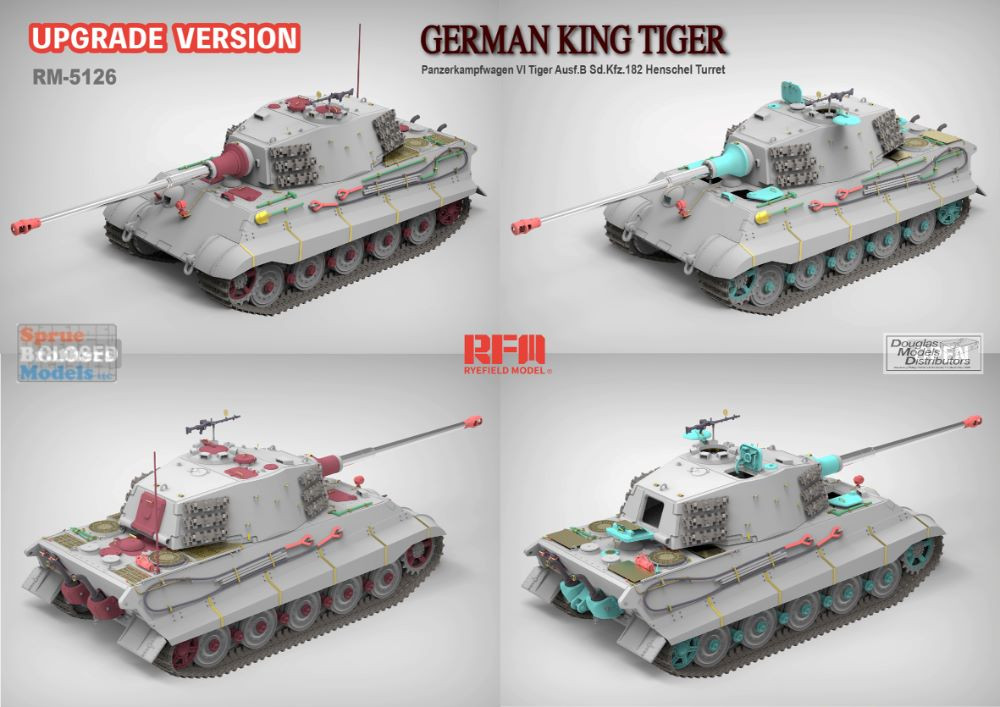 RFMRM5126 1:35 Rye Field Model King Tiger Sd.Kfz.182 Henschel