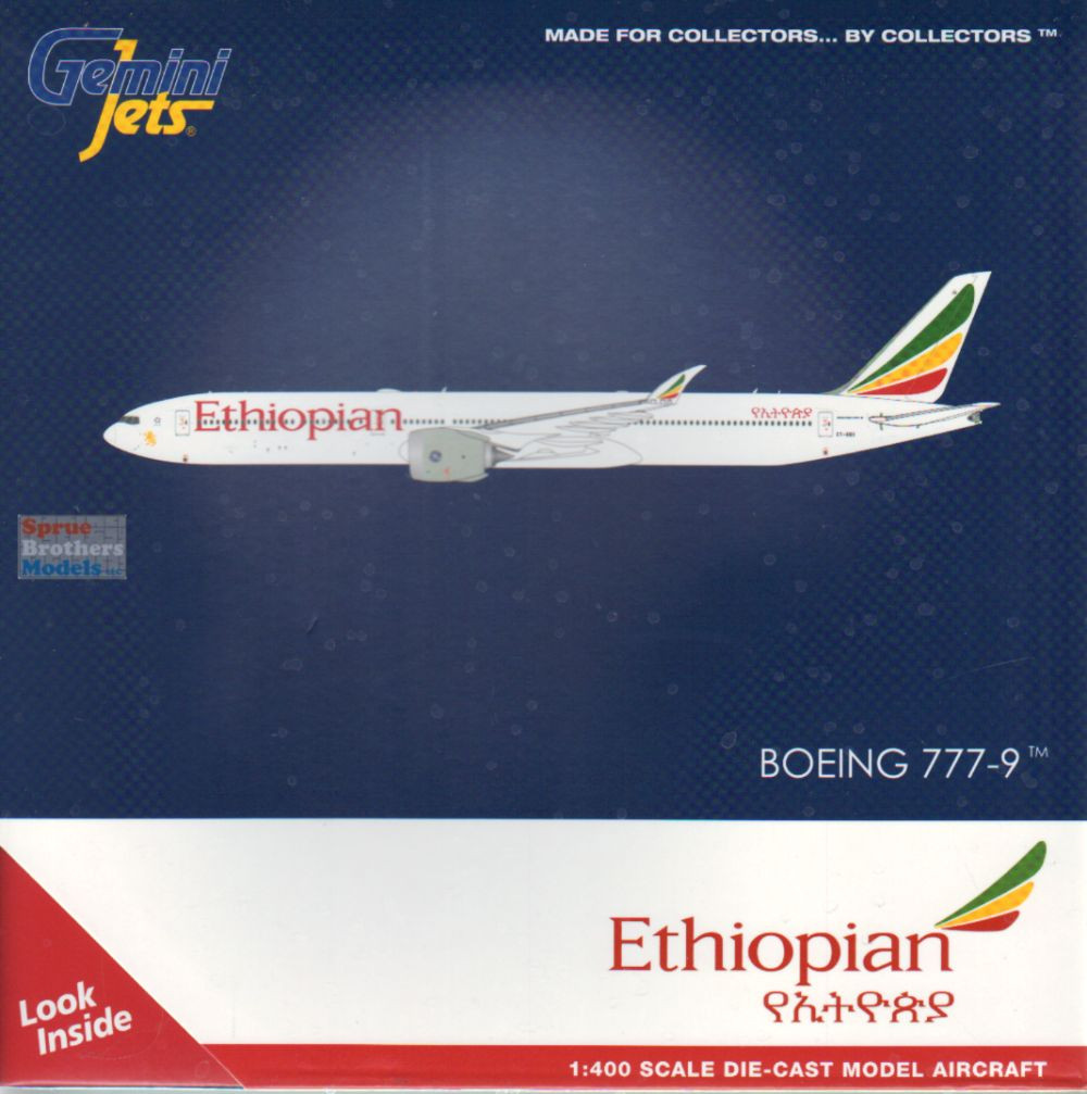 GEMGJ2280 1:400 Gemini Jets Ethiopian B777-9 Reg #ET-BBX [Folded