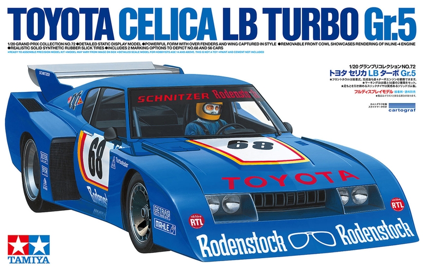 Toyota Celica LB Turbo Gr.5 Race Car 1/20 Tamiya