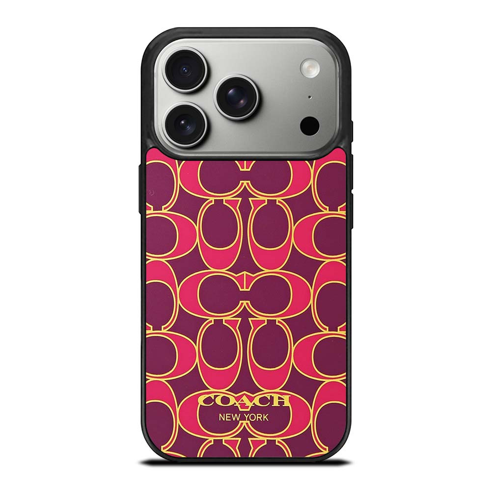 COACH NEW YORK PINK GOLD iPhone 17 Pro Case Cover