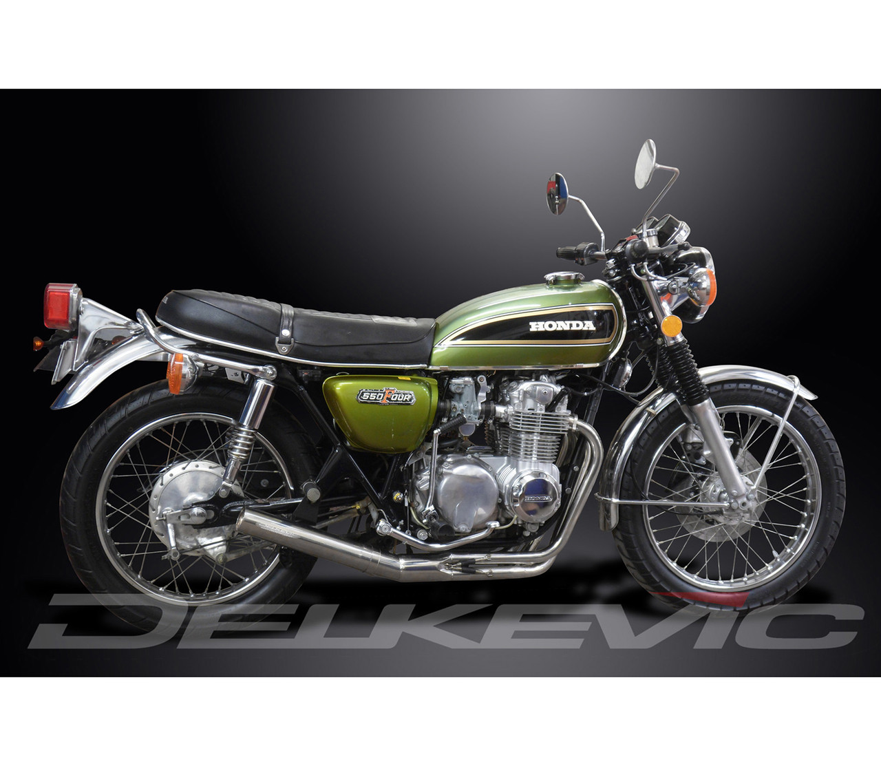 Delkevic 4into1 Stainless Steel Exhaust - Straight Muffler - Honda