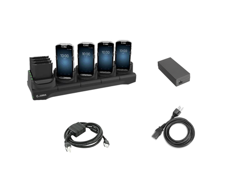 Zebra 5-Slot Charge Only Cradle with 4-Slot Spare Battery Charger