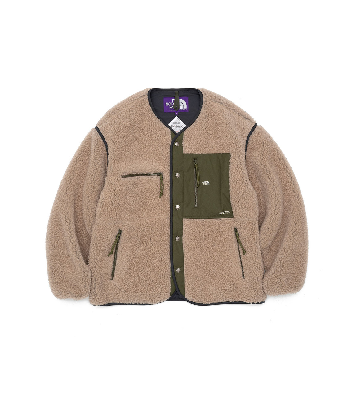 THE NORTH FACE PURPLE LABEL JACKET Wool Boa Fleece Field Cardigan