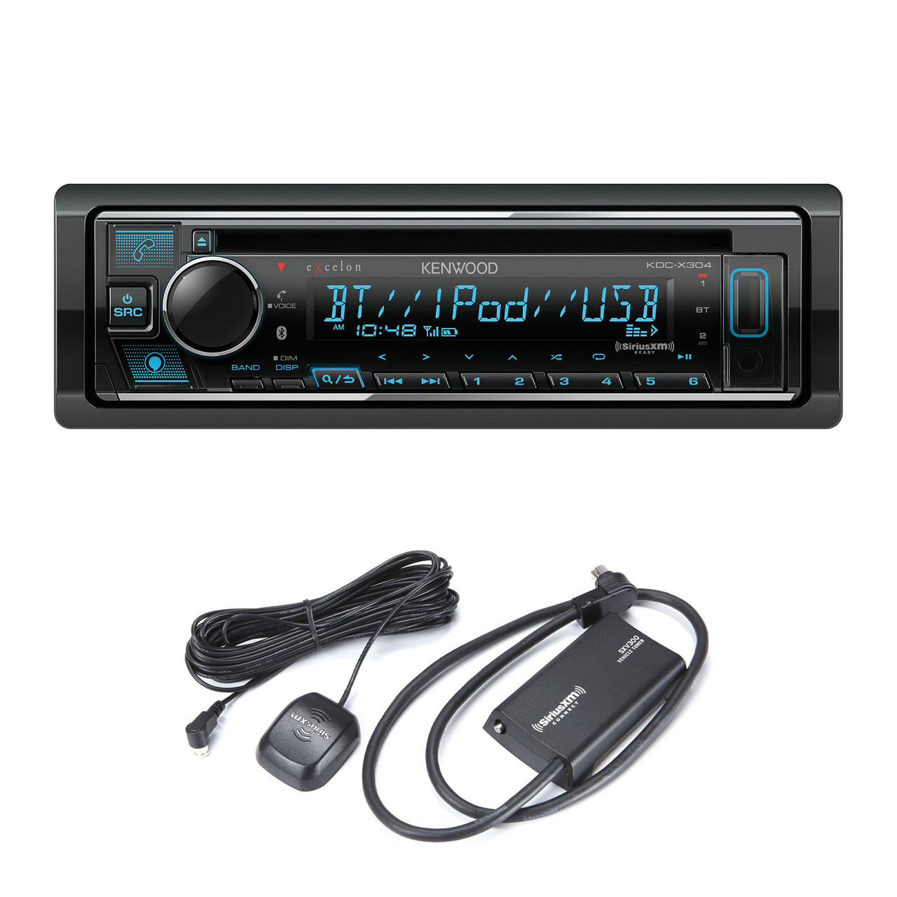 Kenwood KDC-X305 Bluetooth single DIN CD receiver with Alexa with