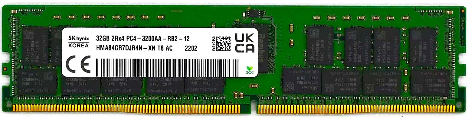 Skhynix HMA84GR7DJR4N-XN - 32GB 2RX4 PC4-3200AA Server RAM Memory