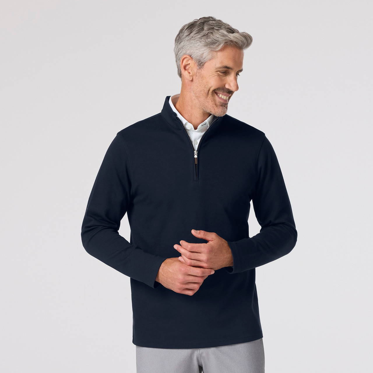 Mizzen+Main KPI Quarter Zip - Navy - TLY19-NVY