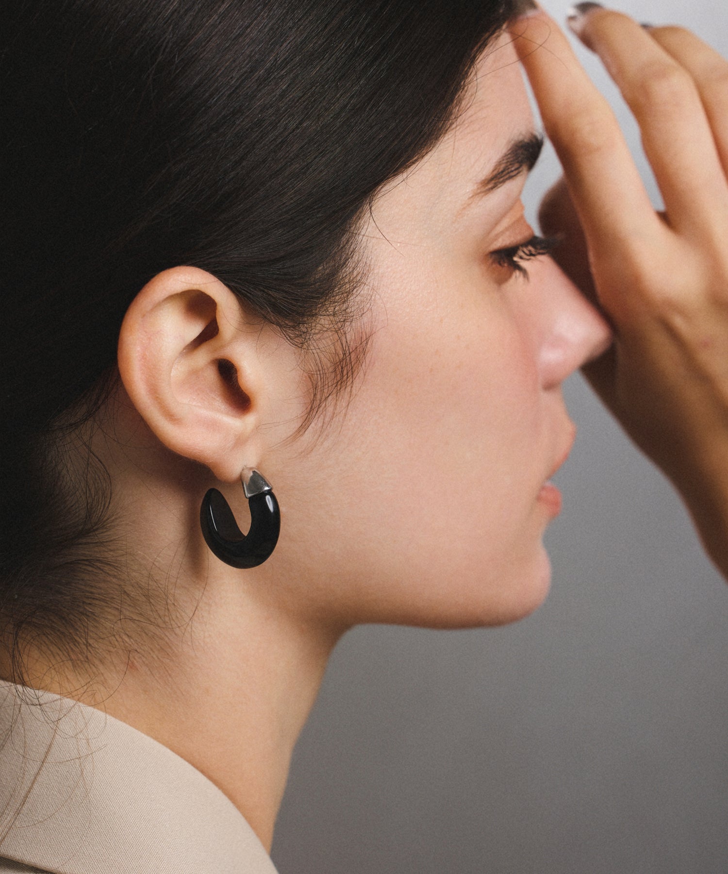 シルバー]スキームフープピアス