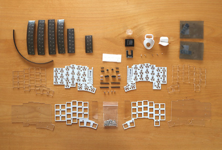 白】トラックボール付き40%左右分割キーボードキット Keyball44 自作